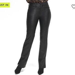 NEW- Good American Better Than Leather Good Boy Faux Leather Black Pants